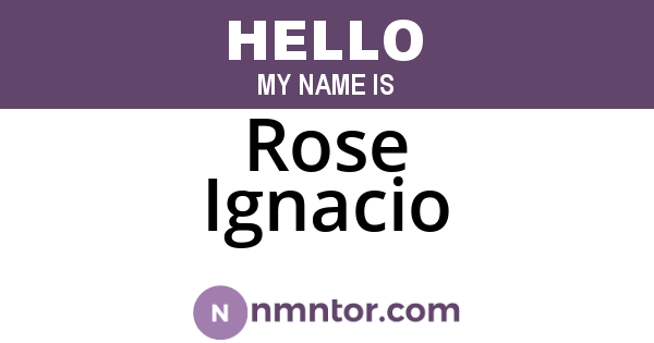 Rose Ignacio