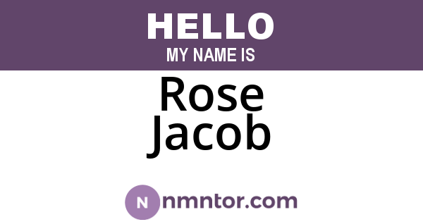 Rose Jacob