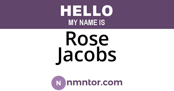 Rose Jacobs
