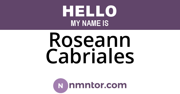 Roseann Cabriales