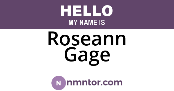 Roseann Gage
