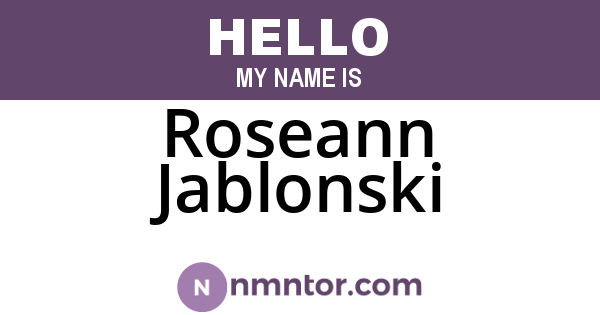 Roseann Jablonski