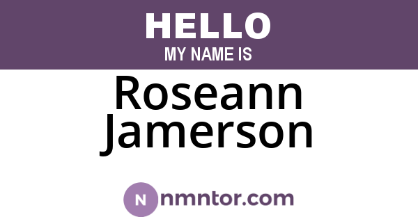 Roseann Jamerson