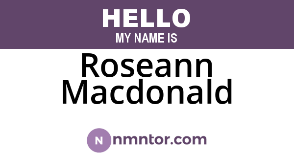 Roseann Macdonald