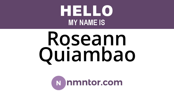 Roseann Quiambao