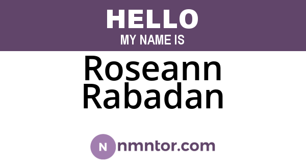 Roseann Rabadan
