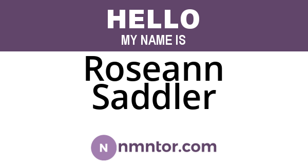 Roseann Saddler