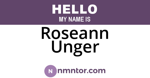 Roseann Unger