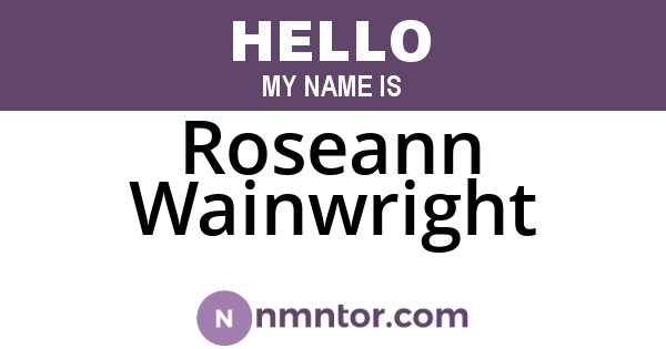 Roseann Wainwright