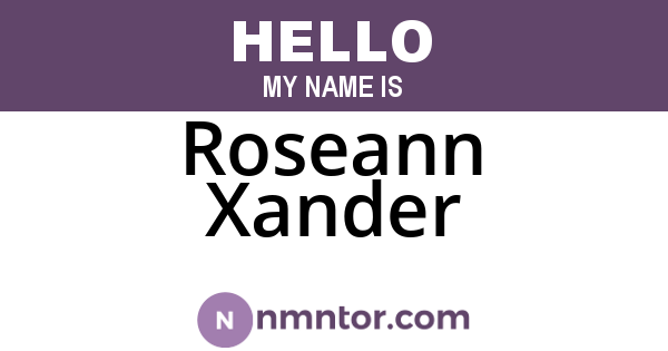 Roseann Xander