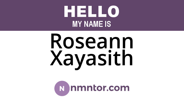 Roseann Xayasith