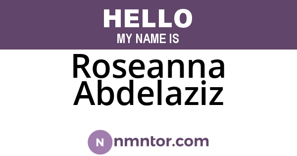 Roseanna Abdelaziz