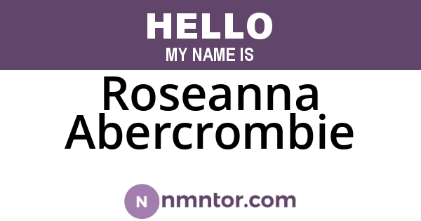 Roseanna Abercrombie