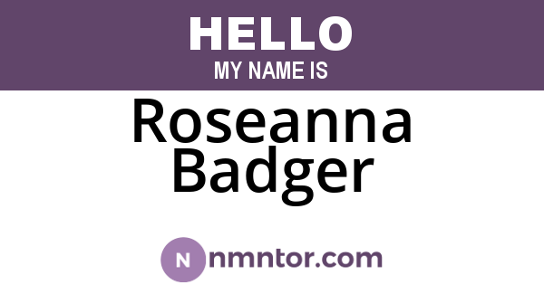 Roseanna Badger