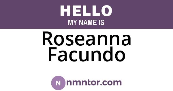 Roseanna Facundo