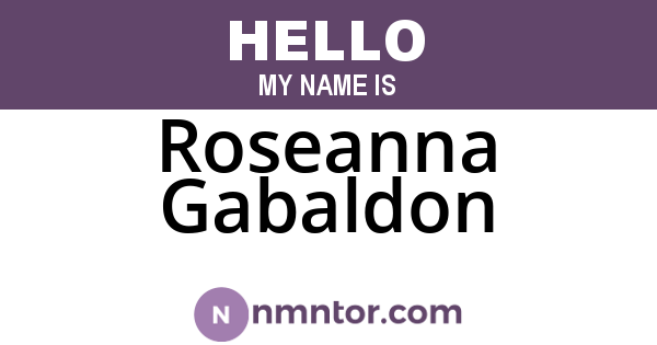 Roseanna Gabaldon
