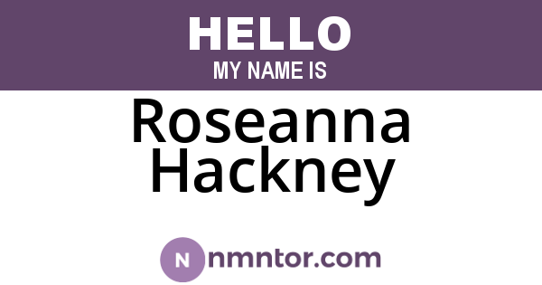 Roseanna Hackney
