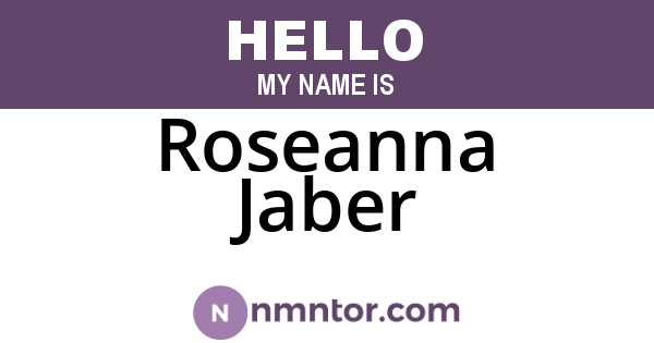 Roseanna Jaber
