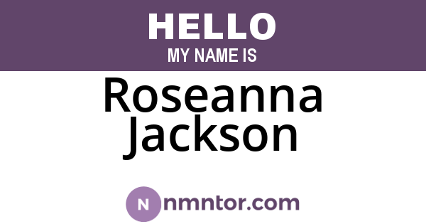 Roseanna Jackson