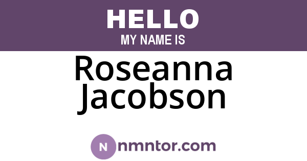 Roseanna Jacobson