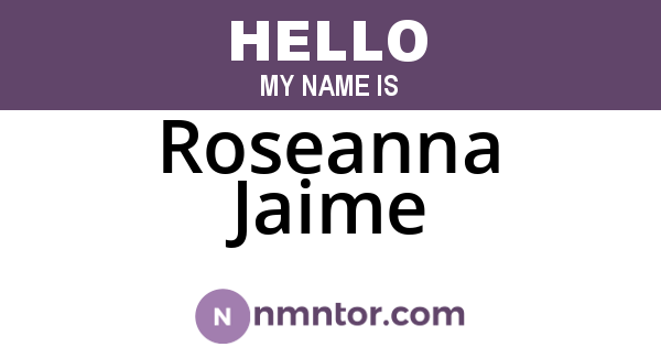Roseanna Jaime