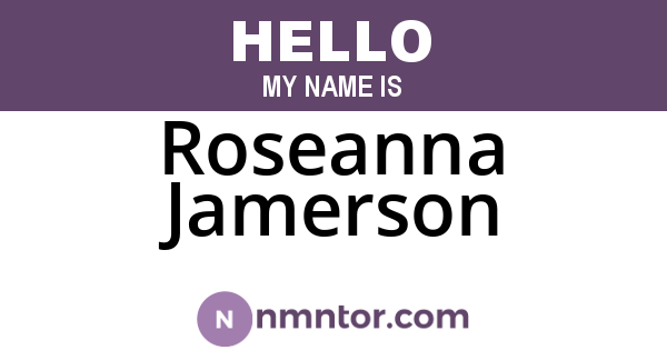 Roseanna Jamerson