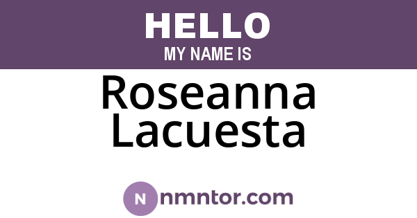 Roseanna Lacuesta