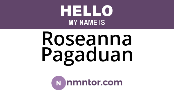 Roseanna Pagaduan