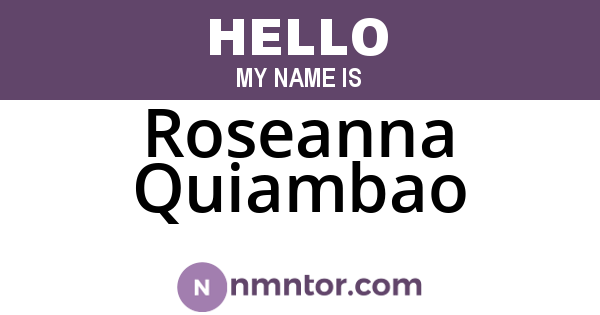 Roseanna Quiambao