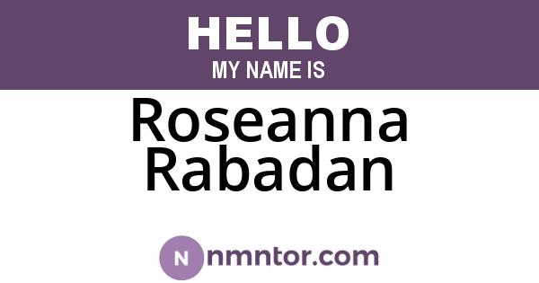 Roseanna Rabadan