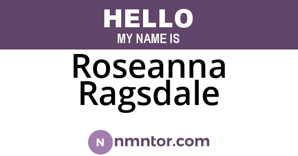 Roseanna Ragsdale