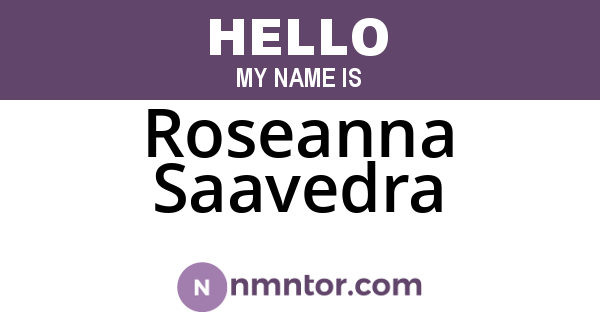 Roseanna Saavedra