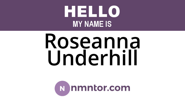 Roseanna Underhill