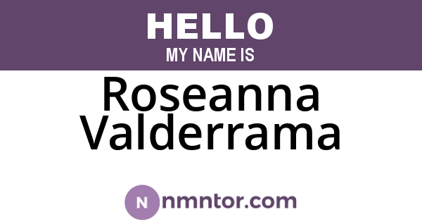 Roseanna Valderrama