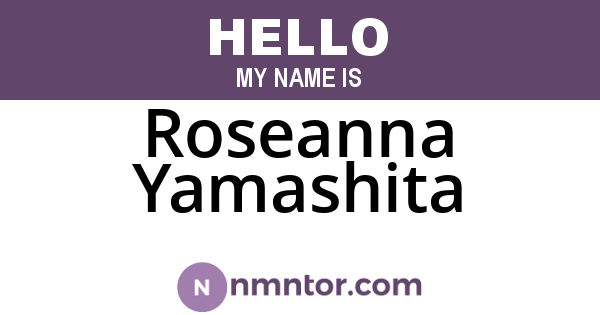 Roseanna Yamashita