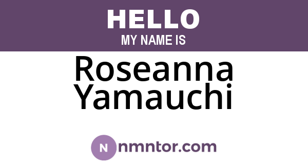 Roseanna Yamauchi