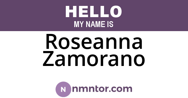 Roseanna Zamorano