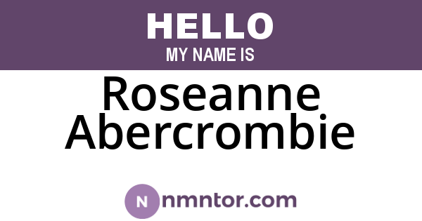 Roseanne Abercrombie