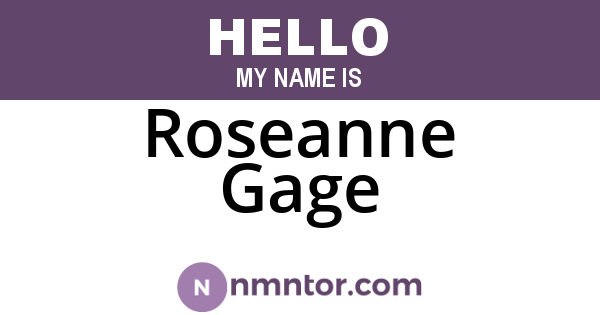 Roseanne Gage