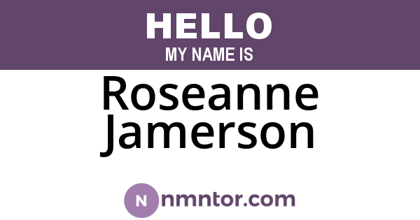 Roseanne Jamerson