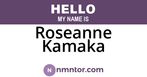 Roseanne Kamaka