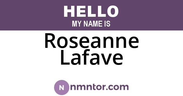 Roseanne Lafave