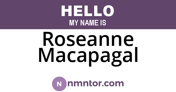 Roseanne Macapagal