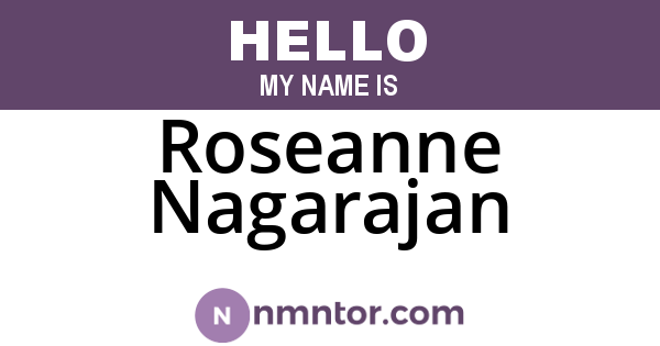 Roseanne Nagarajan