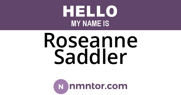 Roseanne Saddler