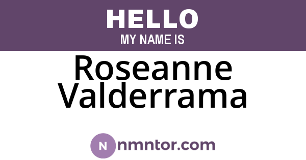Roseanne Valderrama