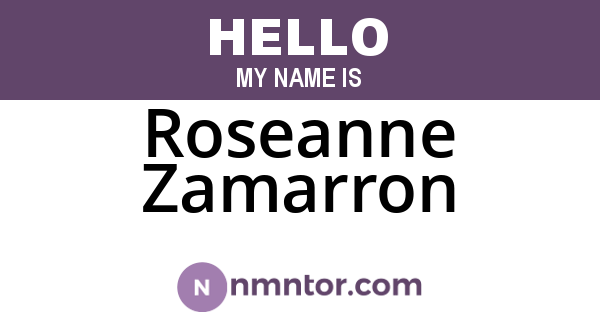 Roseanne Zamarron