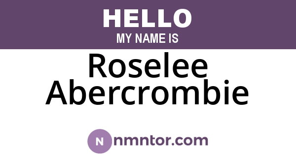 Roselee Abercrombie
