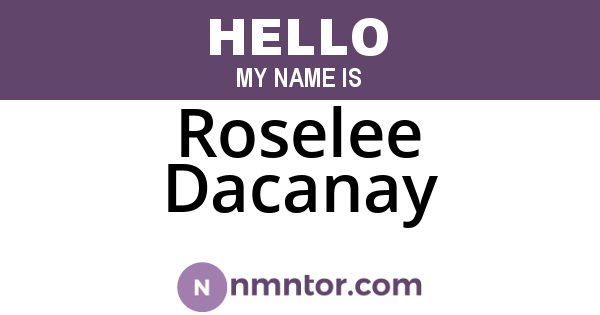 Roselee Dacanay
