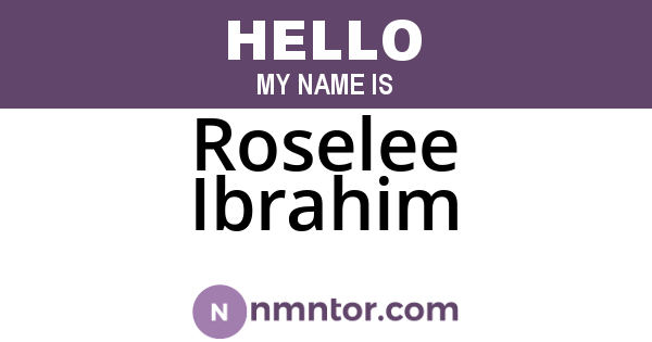 Roselee Ibrahim